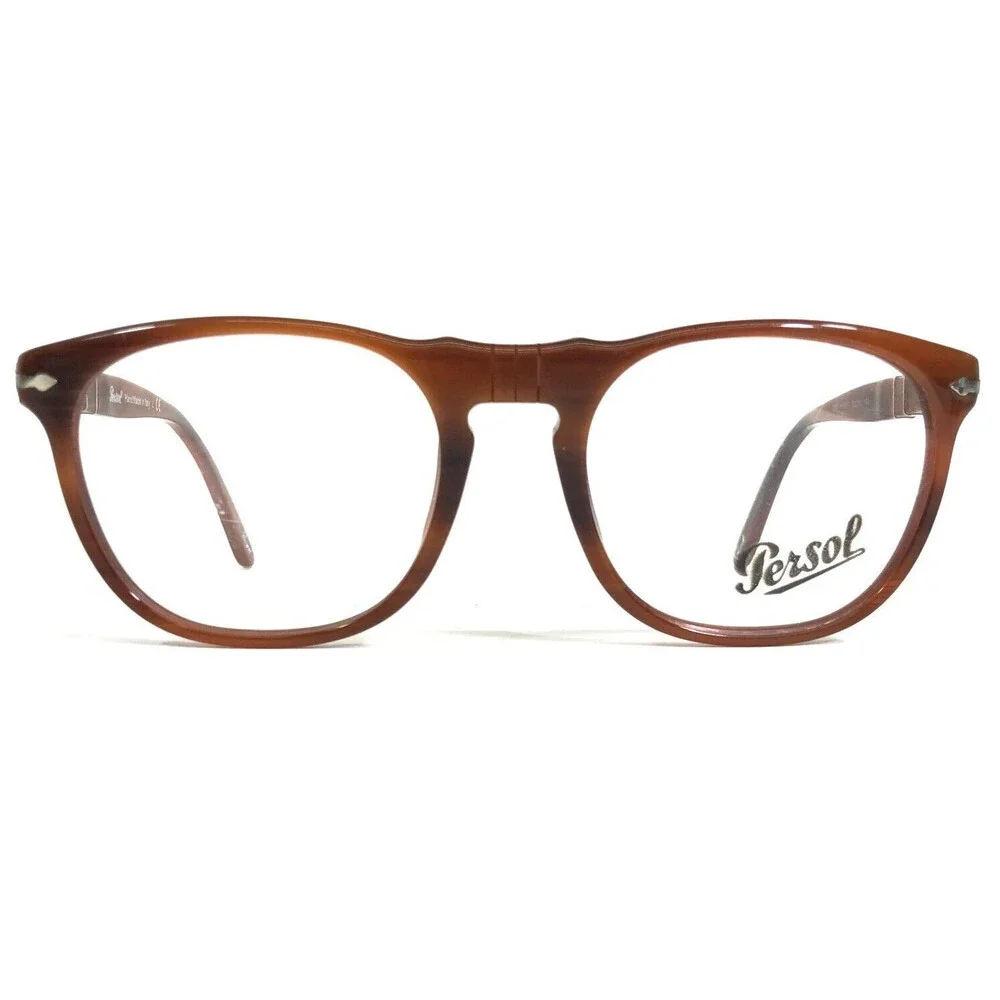 Persol Eyeglasses Frames 2996-V 957 Brown Square Full Rim 52-19-140